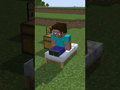何かを拾った　#minecraft  #animation