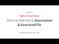 Python Programming - Class 17 Download Codes link in Description