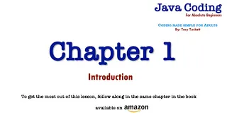 Java Coding for Absolute Beginners - Chapter 1