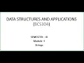 Module 1 - String Module 1-BCS304