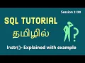 Instr in Oracle SQL Tutorial in TAMIL Oracle SQL tutorial in TAMIL