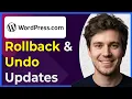 How to Rollback Wordpress Undo Wordpress Updates Step-By-Step 2026 guide