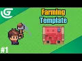 Making Farming game in GDevelop Template in progress