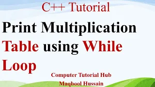 Write a program that inputs a number from user and displays the table of the number using while loop