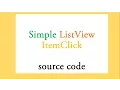 Android Simple ListView and OnItemClick