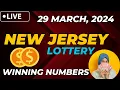 New Jersey Midday Lottery Results For - 29 Mar 2024
