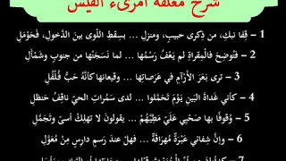 شرح معلقة امرئ القيس الجزء الأول 7 1 مع فضيلة الشيخ محمد الحسن الددو 
