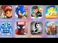 Subway Surf Sonic Boom Ben 10 Sponge Run Jumanji Spiderman Unlimited Bendy Run Temple Run 2