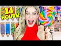 Sneaking Into A Giant CANDY STORE for 24 Hours - Rebecca Zamolo