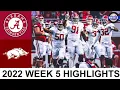 Alabama vs Arkansas Highlights College Football Week 5 2022 College Football Highlights