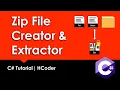 Zip File creation and Extraction using C DotNetZip HCoder