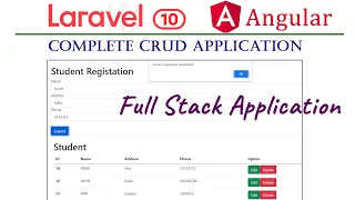 Laravel 10 Angular Complete Crud Application
