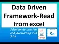 Data driven Framework - how to read data from excel file
