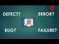 DEFECT vs BUG vs ERROR vs FAILURE Software Testing Basics in Hindi