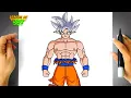 How to DRAW GOKU ULTRA INSTINCT Full Body - Dragon Ball Super - Drawing Tutorial