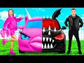 Download Lagu Mobil Merah Muda vs Mobil Hitam Tantangan | Perang Lelucon ChallengeTeen