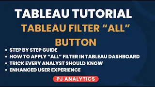 Tableau Tutorial Add All Filter Button
