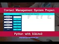 Contact Management System Project in Python with SQLite Complete Source code SQLite3 in Python