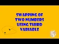 Swapping two numbers in C programming in Tamil