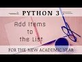 Add Item To List in python