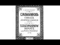 Rachmaninoff, Serge - Cello Sonata in G minor Op. 19 (1901)