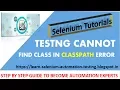 TESTNG - cannot find class in classpath error