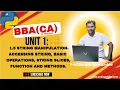 Python for BBA CA Unit 1 5 - String Manipulation in Python with Examples TYBBA CA Sem V 2019