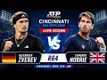 Alexander Zverev vs Cameron Norrie LIVE SCORE TENNIS ATP CINCINNATI USA OPEN 2026 R64