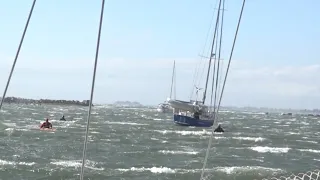 RIDING OUT A GALE AT ANCHOR