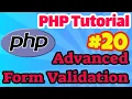 PHP Tutorial Advanced Form Validation Email Number Name in PHP