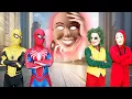 4 SPIDER-MAN Bros Face JOKER Turned Into SMILING WOMAN