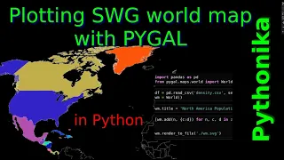 World map with PyGal in Python in SVG format