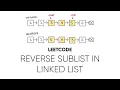 Reverse Sublist in Linked List Reverse Linked List II on LeetCode Explanation