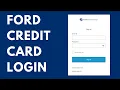 Ford Credit Card Login Application and Payment