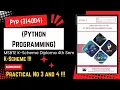 Python Programming Practical no 3 and 4 MSBTE K-Scheme diploma 4th Semester