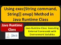 Using exec String command String envp Method in Java Runtime Class