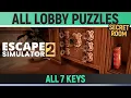 Escape Simulator 2 - All Lobby Puzzles