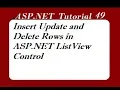 Insert Update and Delete Rows in ASP NET ListView Control