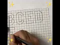 Learn to write Alphabets on a Graph Paper