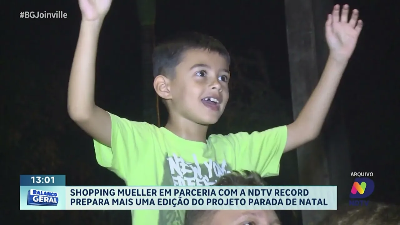 Shopping Mueller em parceria com a NDTV Record prepara mais uma edição do projeto parada de Natal