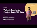 Variabel Operator dan Function dalam PHP Dasar Tugas Kuliah Pemrograman Web Lanjut