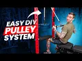 DIY Gym Pulley System for Home Gym Cable Pulley Easy Set Up