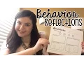 Behavior Reflection Sheets