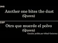 Download Lagu Another One Bites the Dust (Queen) — Lyrics/Letra en Español e Inglés