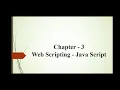 Web Scripting - JavaScript Part