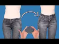 How to easily transform the low waist jeans to the high one - a sewing trick