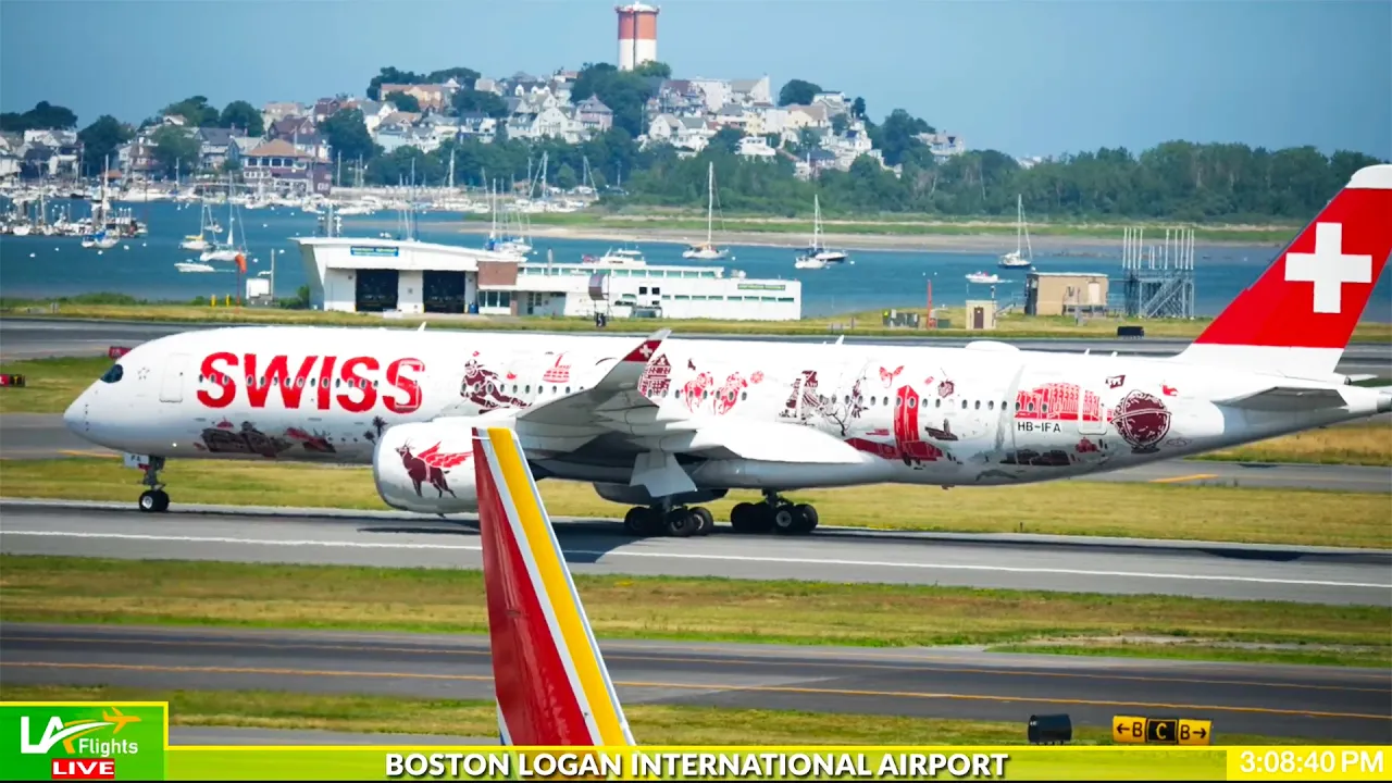 Boston Logan Airport - Plane Spotting - Sail Boston