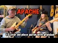 10 year old Guitar Olly playing APACHE with grandad - having fun - duet