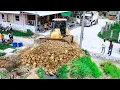 Lagu WONDERFUL START Project LANDFILL By Expert Driver 5TTrucks Unloading SoilRock \u0026Dozer KOMATSU DR51PX