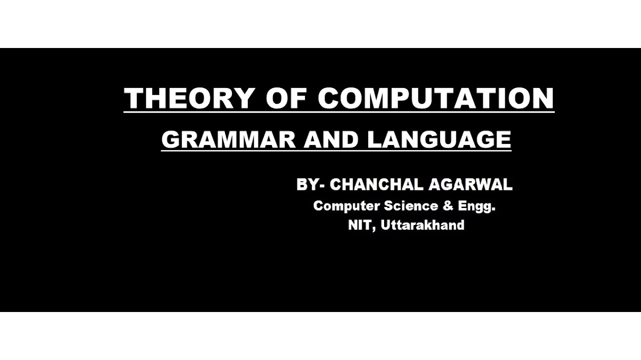 GRAMMAR AND LANGUAGE- PART_1 || THEORY OF COMPUTATION